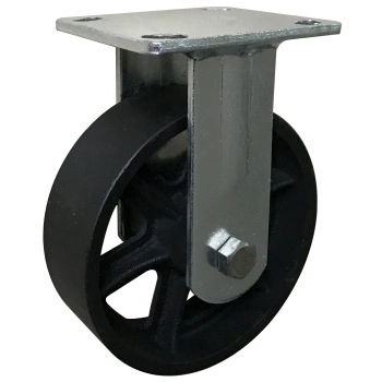 Industrial Anti-Wear High Quality 4&quot; Cast Iron Fixed Caster Wheel for Trolley Cart/ Foklift / Commercial Plant (ISO)