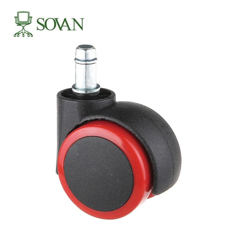 Nylon Plastic Replacement Office Chair Caster Furniture High Heat Resistant Black Bracket Caste Furniture Wheel