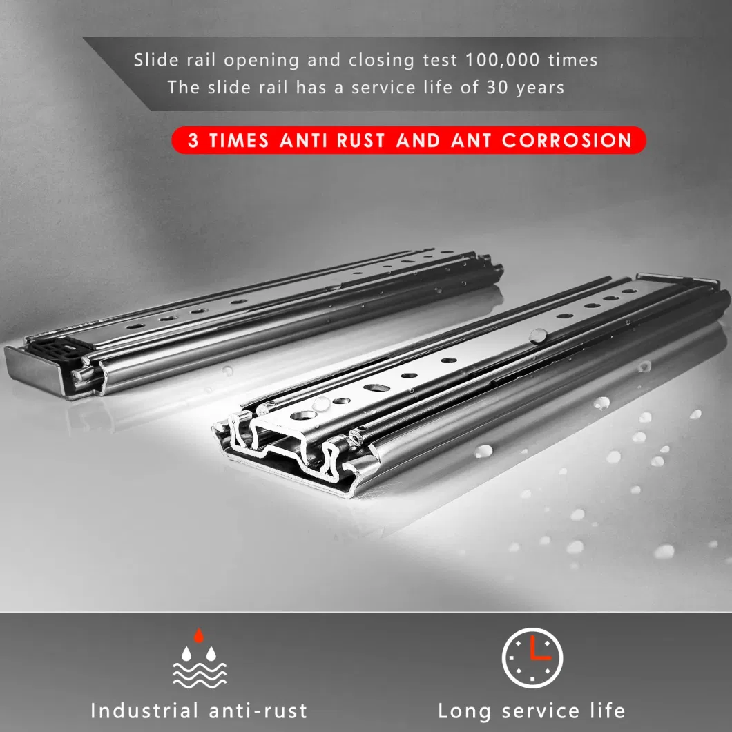 Heavy Duty Side Mounted Q235 Cold Rolled Steel 120kg Industrial Drawer Slides Rails Foshan Furniture Hardware 1500mm