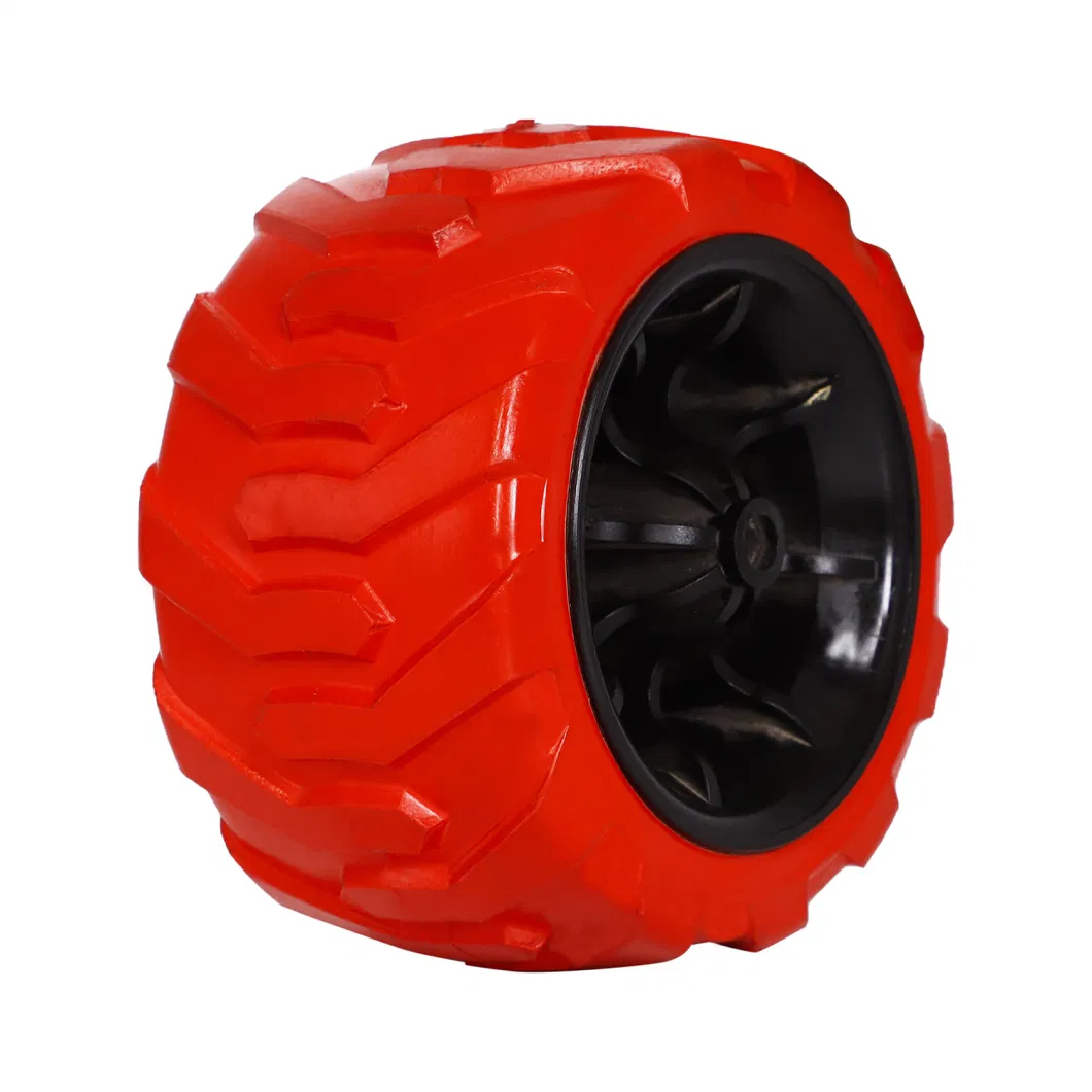 Maxtop 3.00-4 Heavy Duty Solid Rubber Flat Free PU Foamtrolley Wheel