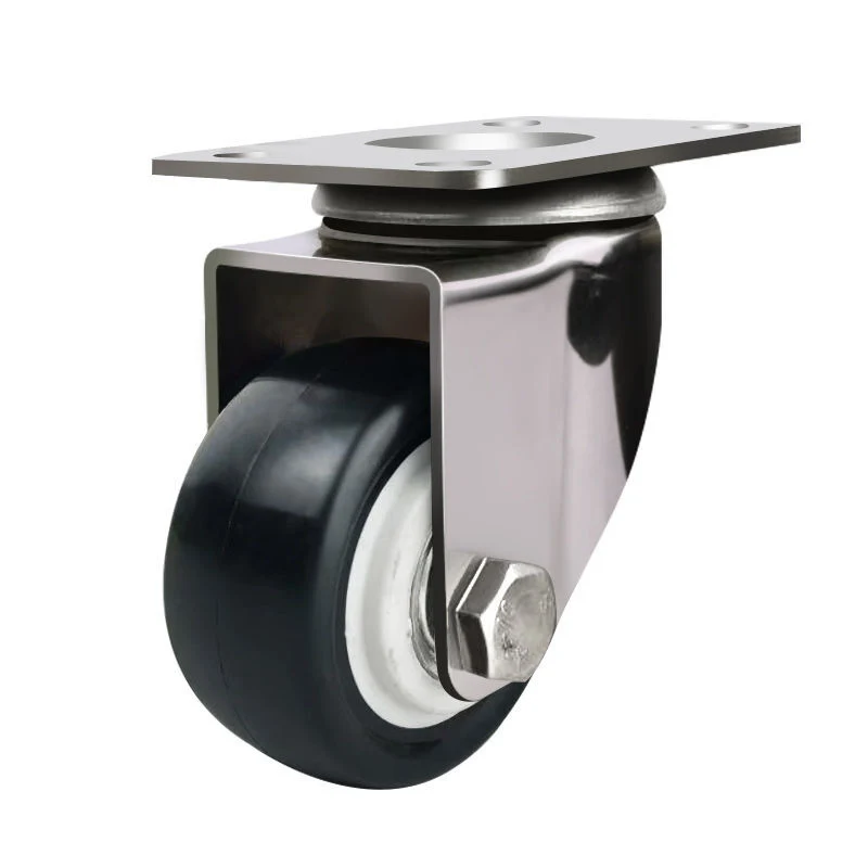 Weihang Castors 3 Inch Threaded Stem Swivel Stainless Steel Caster Wheel 3 TPR Caster