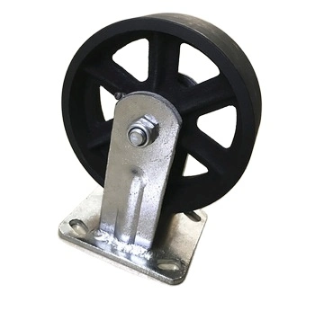 Industrial Anti-Wear High Quality 4&quot; Cast Iron Fixed Caster Wheel for Trolley Cart/ Foklift / Commercial Plant (ISO)