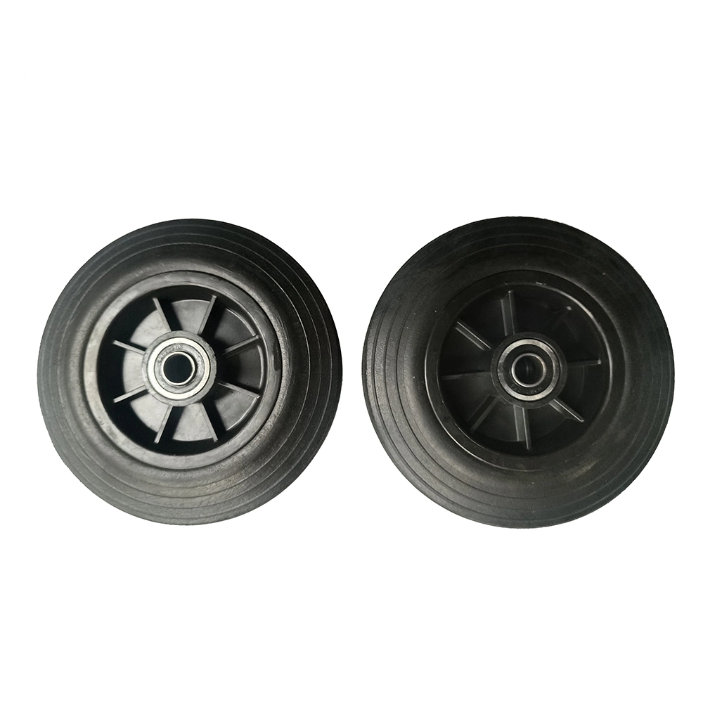 8 Inch Hand Truck Solid Rubber Caster Wheels for Trashbin