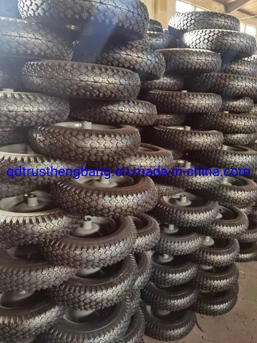 Heavy Duty Pneumatic Rubber Wheels Used for Garden Dump Cart