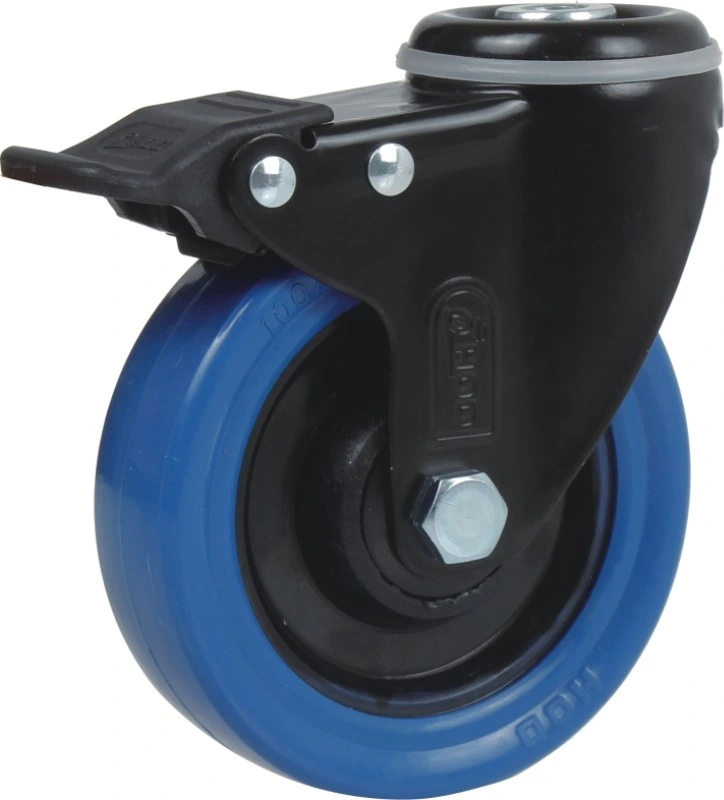 Industrial Rubber PU Cart Caster Wheels Swivel Trolley Castor