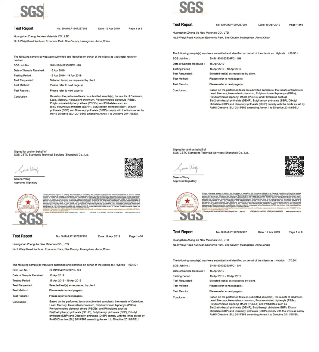 Outdoor Industrial Type Excellent Mechanical Properties Zj9032 Is a Carboxylated Saturated Polyester Resin