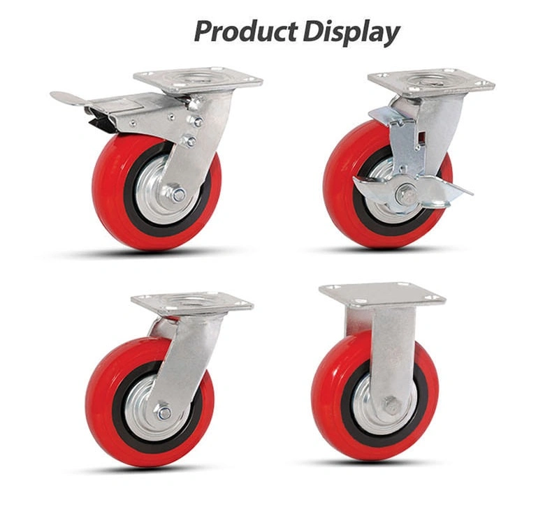 Heavy-Duty Swivel Arcuate PU Caster