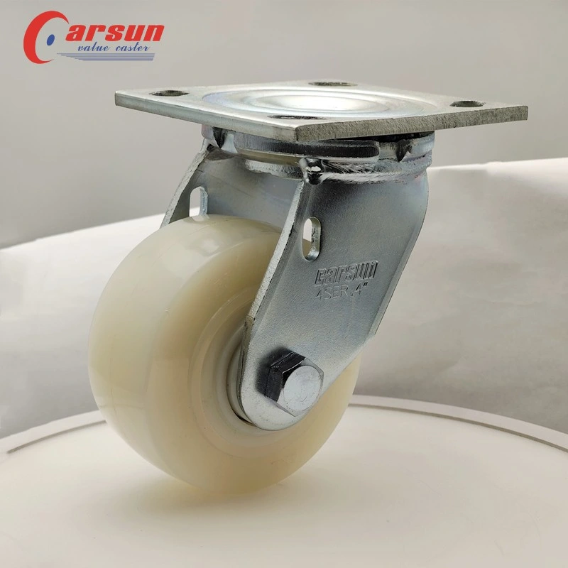 Cart Casters 3/4/5/6/8 Inch White Nylon Caster Wheels