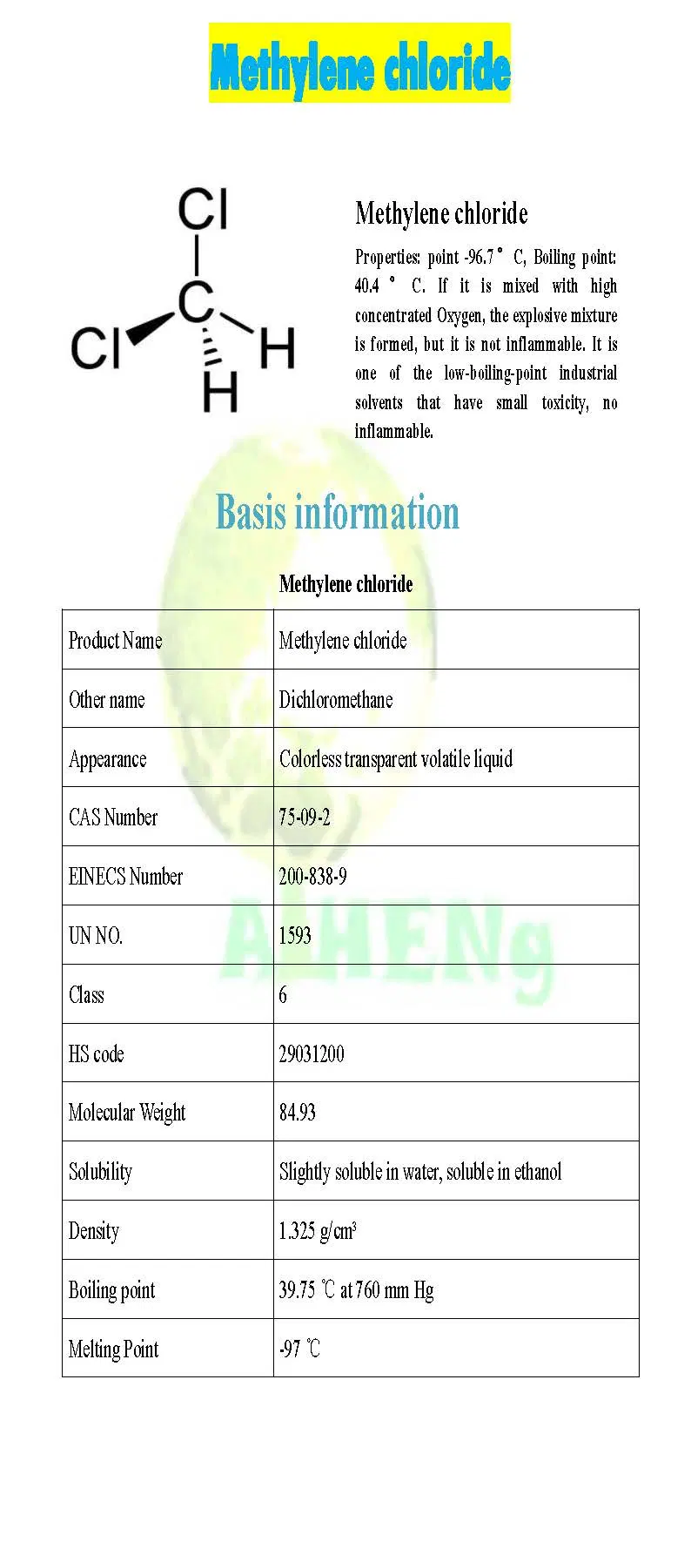 Excellent Quality China High Quality Purity 99.9%Min Industrial Tech Grade Methylene Chloride