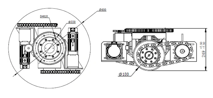 Industrial Application Heavy Load Wheel Assembly for Moving Materials Agv (TZCS-750-30)