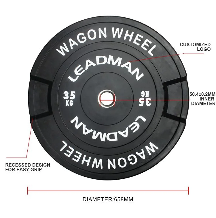 Wholesale Fitness Equipment Deadlift Training Rubber Wagon Wheel Plates