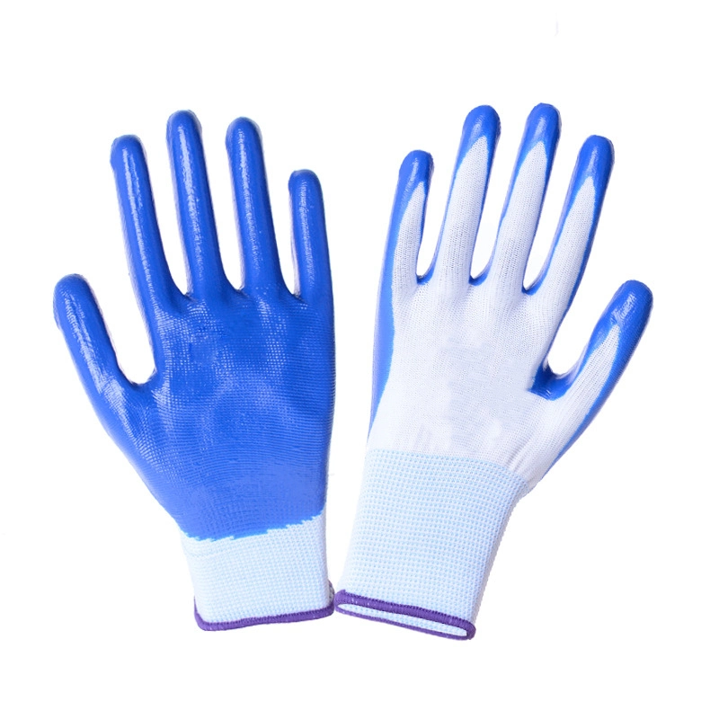 Nylon Nitrile Industrial Protective Handling Gloves Supplies Wholesale