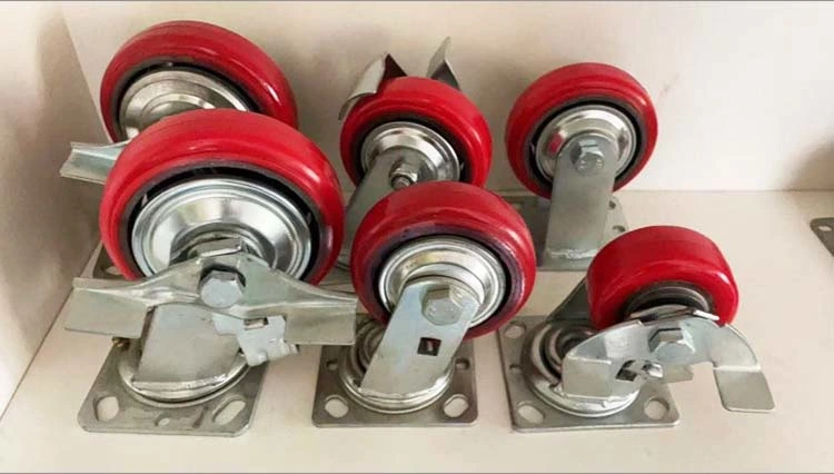 Heavy Duty Trolley Wheels Iron Core Polyurethane Caster Wheel 5 Inch