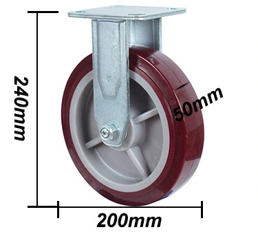 Heavy Duty Polyurethane Swivel Industrial Rubber Caster Trolley Cart Wheels