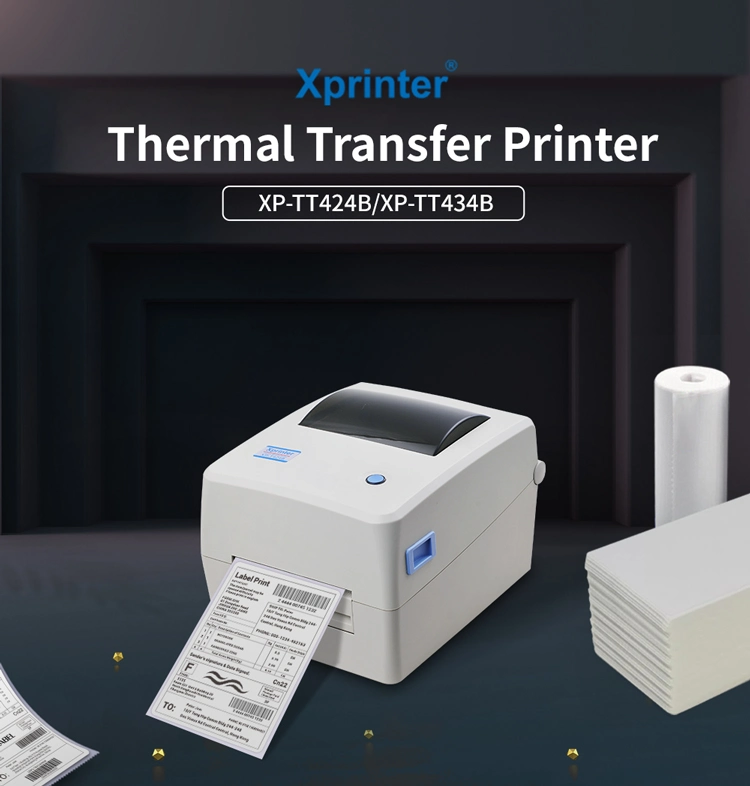 Xprinter 4inch Direct Thermal Label Printer XP-TT424B Thermal Transfer Printer With USB