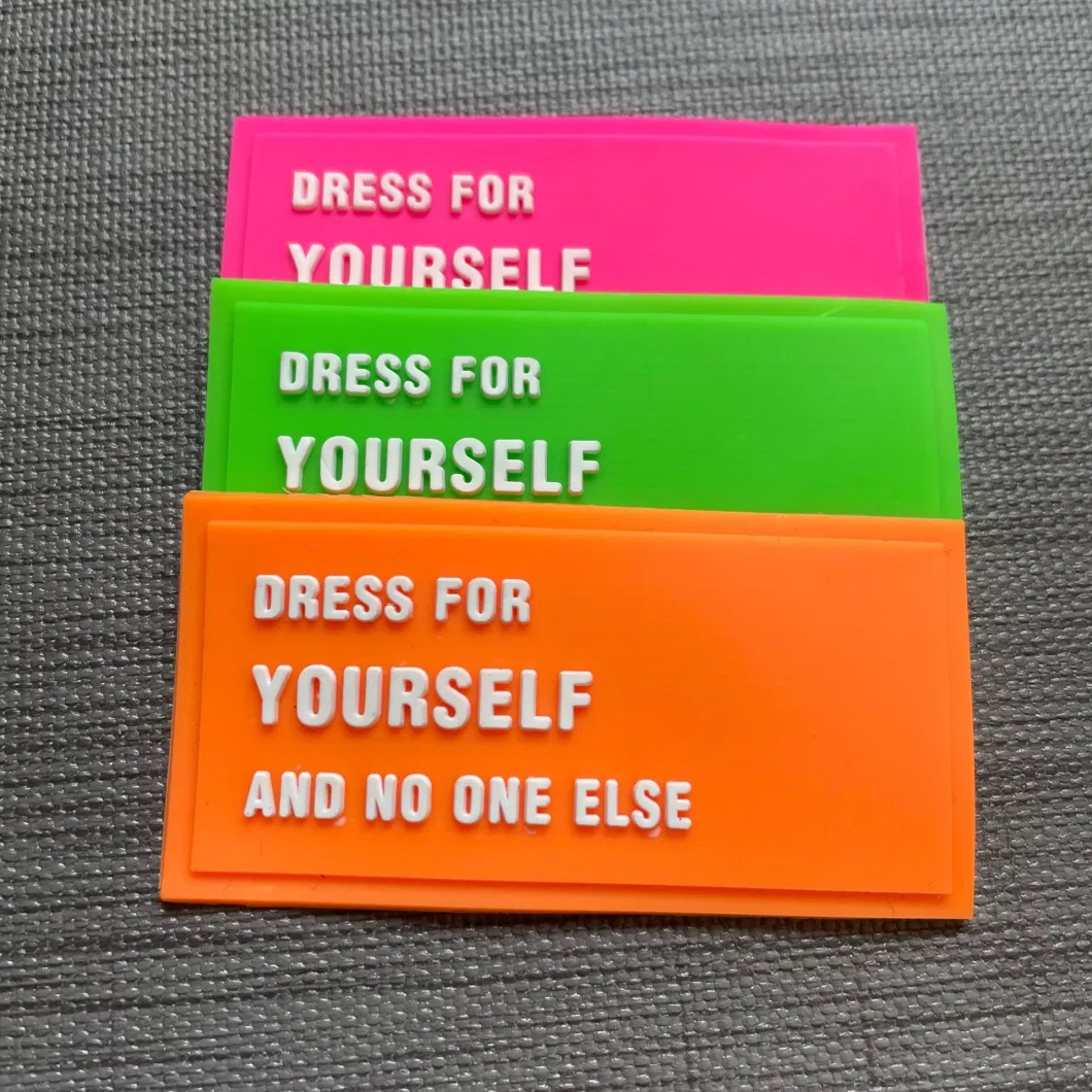 Manufacture OEM Design Transparent Colorful Rubber Label