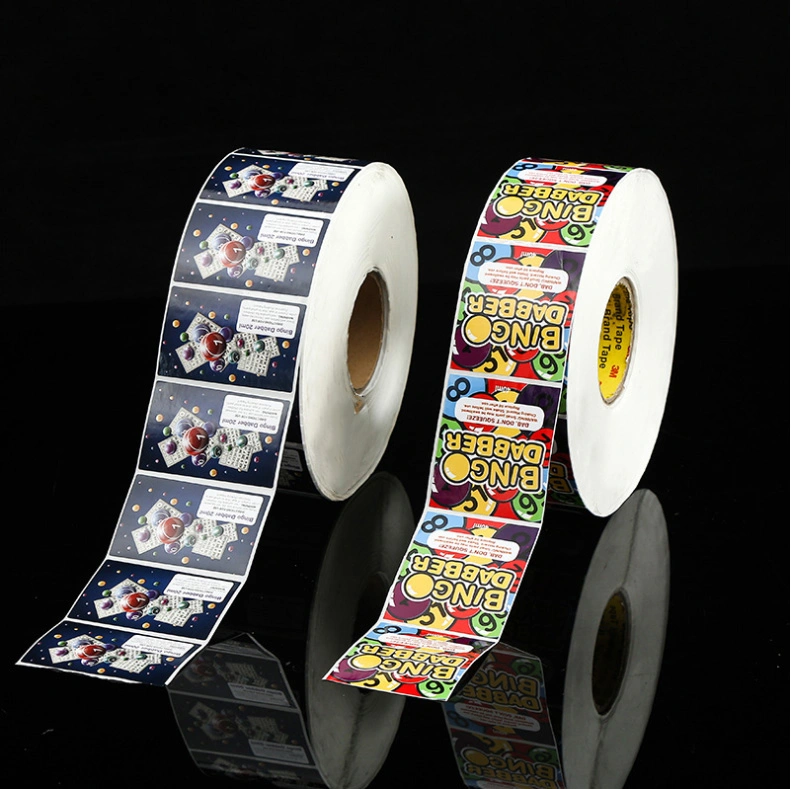 Factory Customized Game Card Food Foil Printing Packaging Paper Transparent Sticker Label