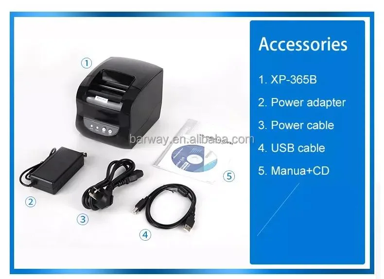 Barway Desktop Label and Receipt Two in One Thermal Directly Printer