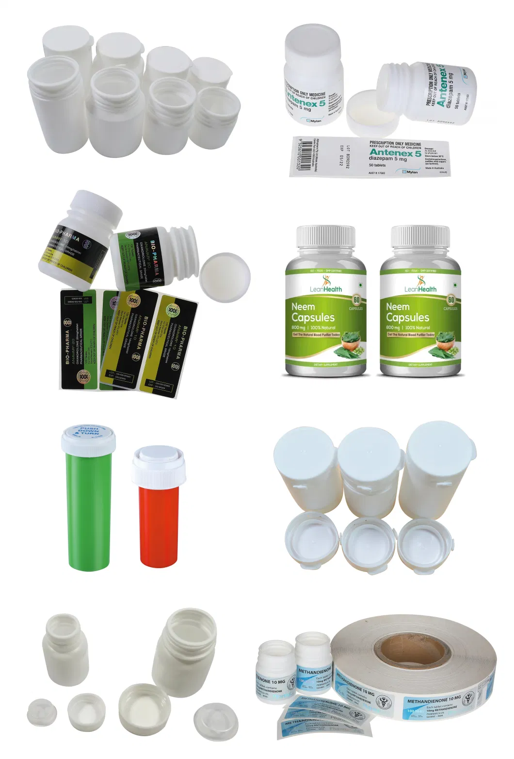 Hot Sale Custom Roll Shiny Printing Glossy Medical Vial Package Pill Bottle Labels