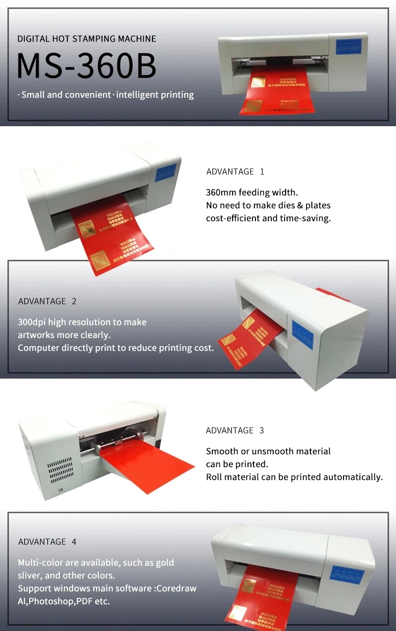 Digital Gold Foil Printer Hot Stamping Machine for Label Printing