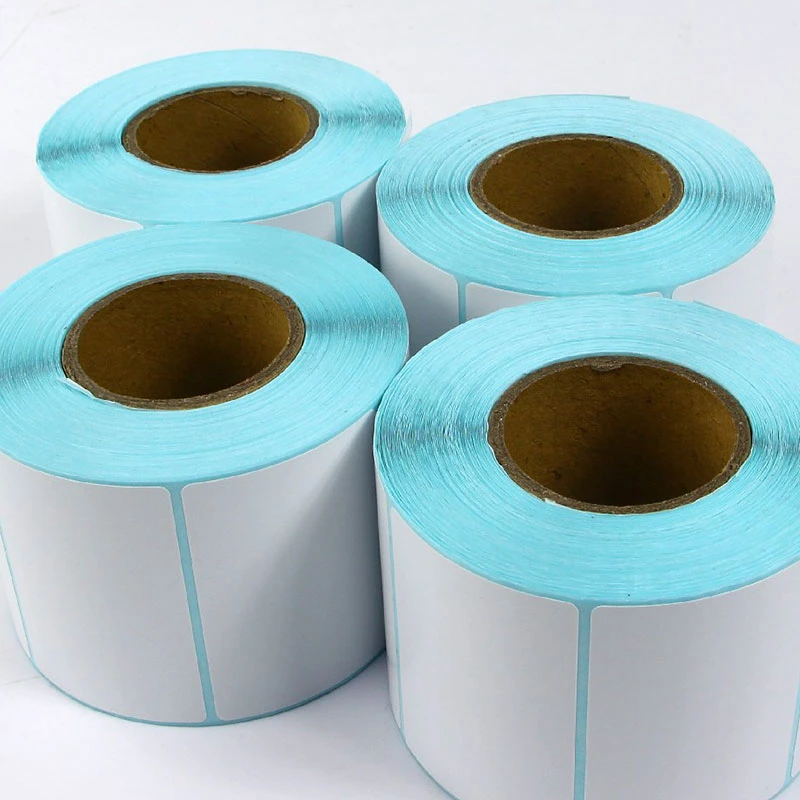 Jf Label Factory Sale Blank Thermal Transfer Self Adhesive Glossy Sticker Paper Roll