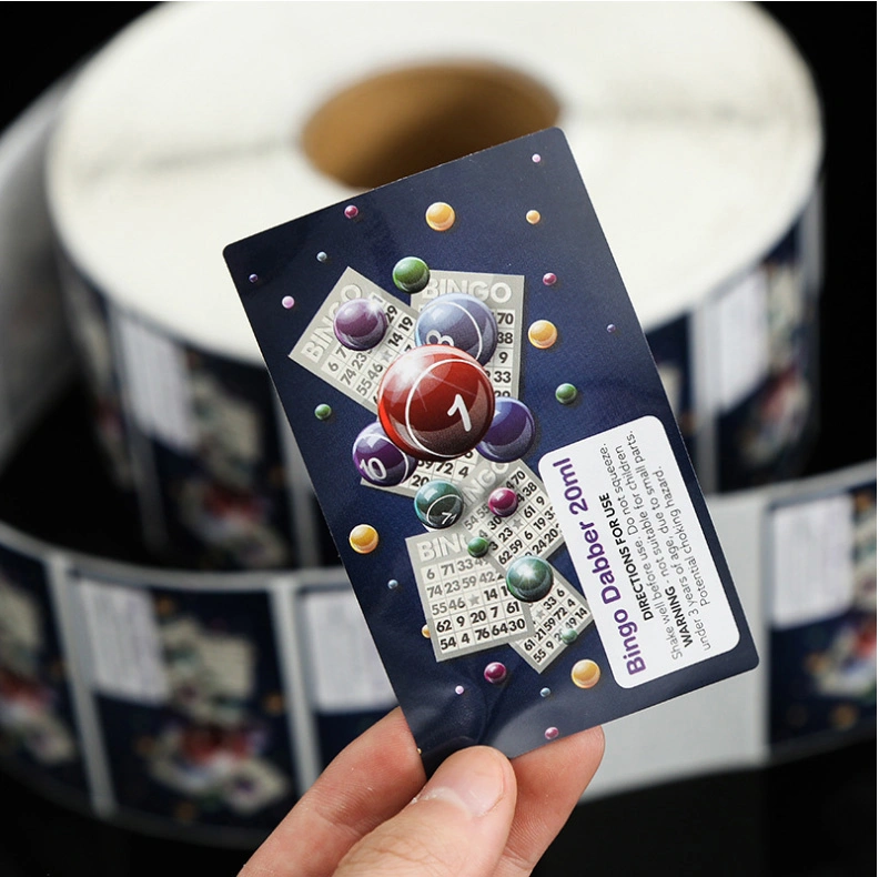 Factory Customized Game Card Food Foil Printing Packaging Paper Transparent Sticker Label