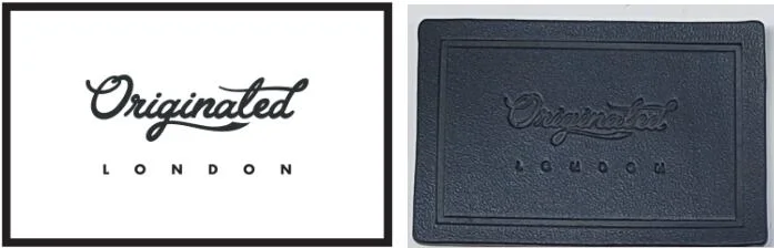 Rectangle Handmade Embossed Tag Imitation Faux Leather Signs Leather Label for DIY Jeans Bags Shoes Accessories