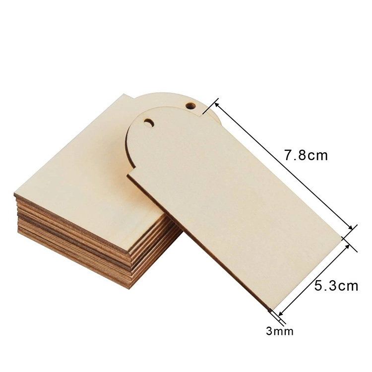 Unfinished Blank Wood Gift Tags Wooden Labels for DIY Craft