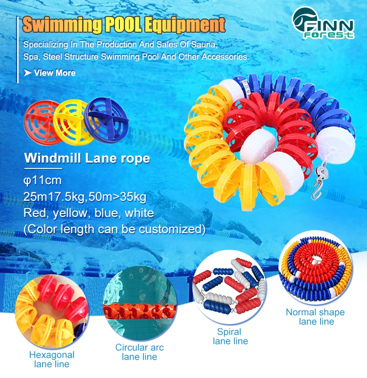 Scratch-Proof Red Blue Yellow Three Color Swimming Pool Lane Rope