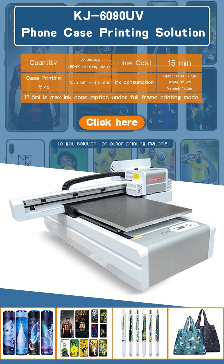 Kingjet Derect Printing 60*90 Cm UV Inkjet Label Printer Kj-6090UV