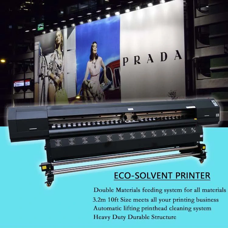 2.6m 3.2m Heavy Duty Eco Solvent Print Advertising Print Equipment with Large Format