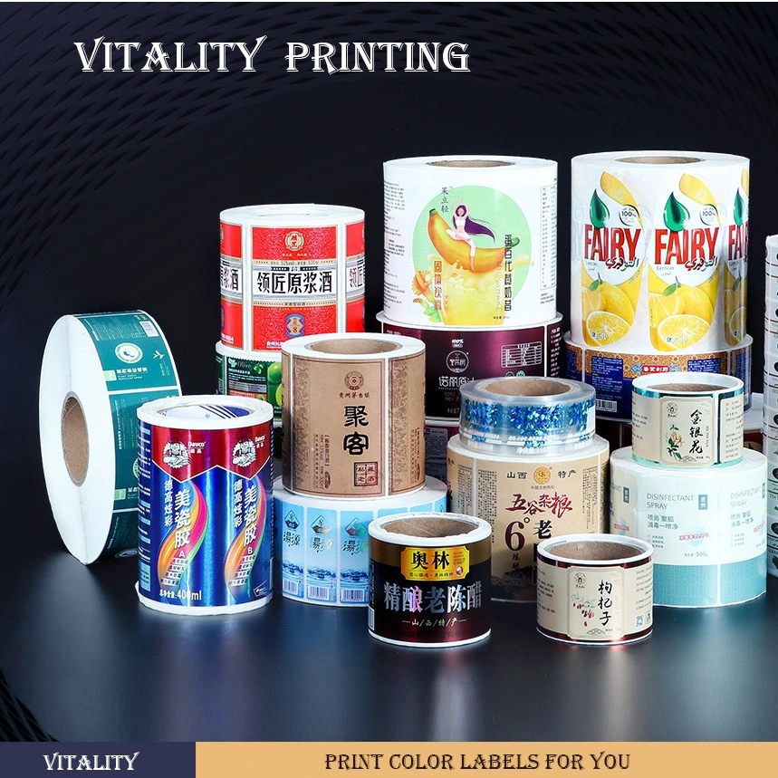 Factory Customized Game Card Food Foil Printing Packaging Paper Transparent Sticker Label