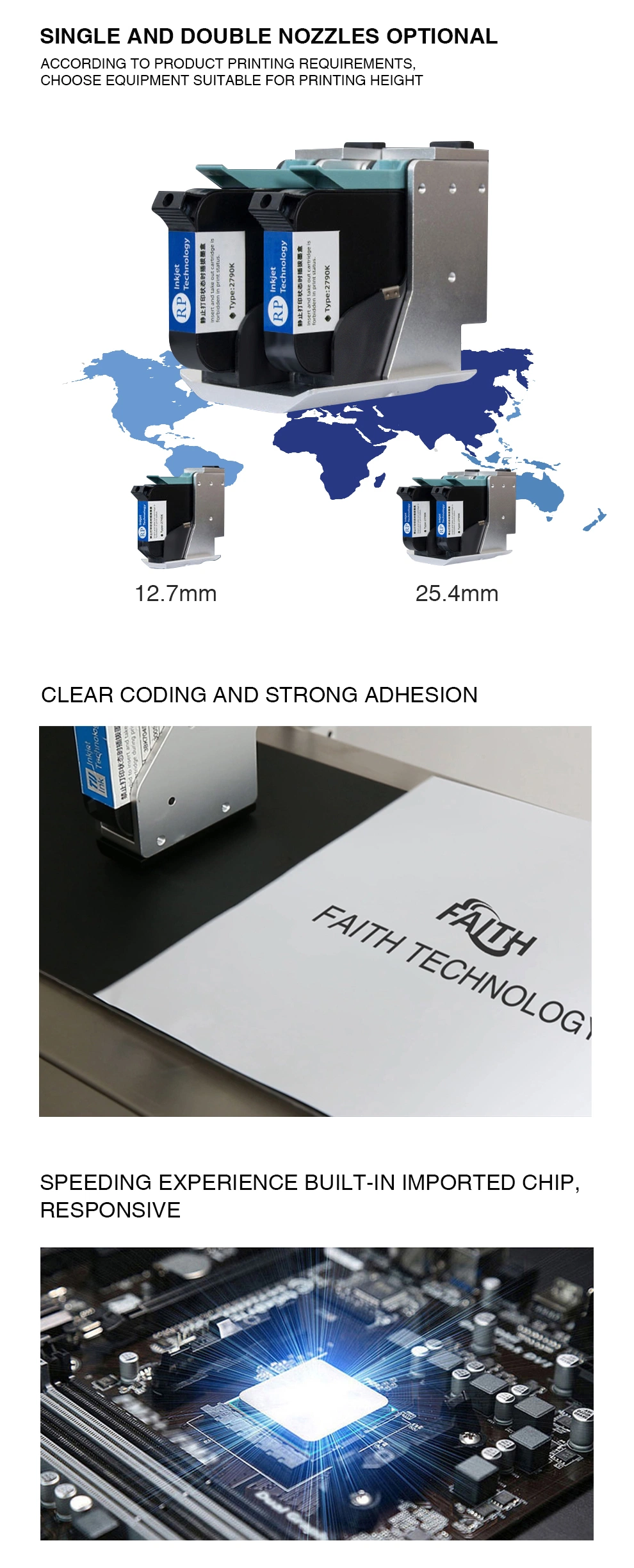 Faith OEM ODM Online Inkjet Printing Machine Digital Label Printer