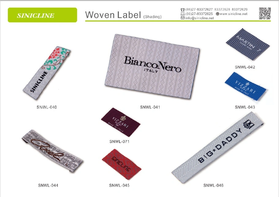 Sinicline Custom Design Woven Label with Colorful Logo