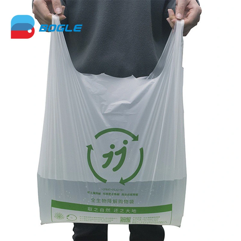 High Speed Double Tracks Heat Sealing Heat Cutting Biodegradable Poly Vest Carry Handle Shopping Nylon T-Shirt Plastic PE Bag Maker