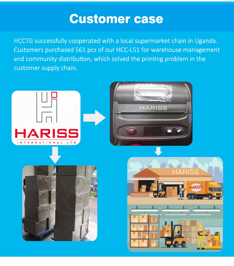 4 Inch Bluetooth Mobile Thermal Barcode Label Printer (HCC-L51)