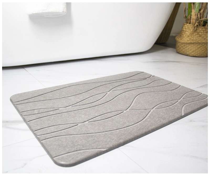 Absorbant Quick Dry Non Slip Diatomite Stone Bath Fast Water Drying Diatom Mud Foot Pad Bathroom Floor Mats Rugs Diomataceous Earth Bath Mat