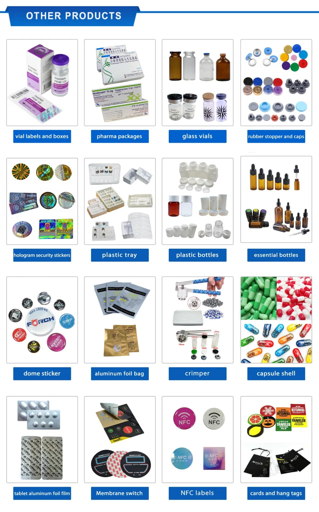 High Quality Medical Vial Steroid Vial Labels