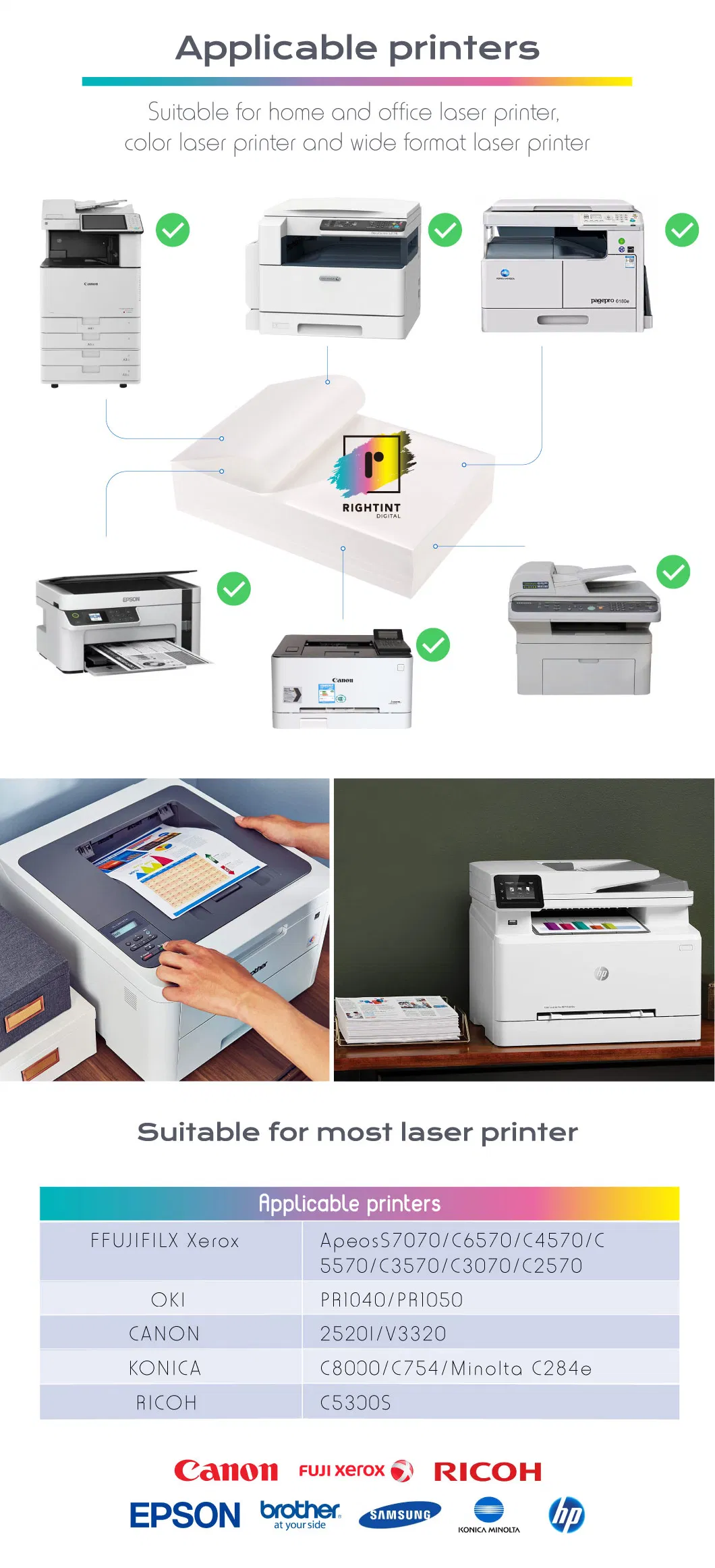 Digital Printing Shipping Labels Rightint Carton A3, A3+, OEM premium label