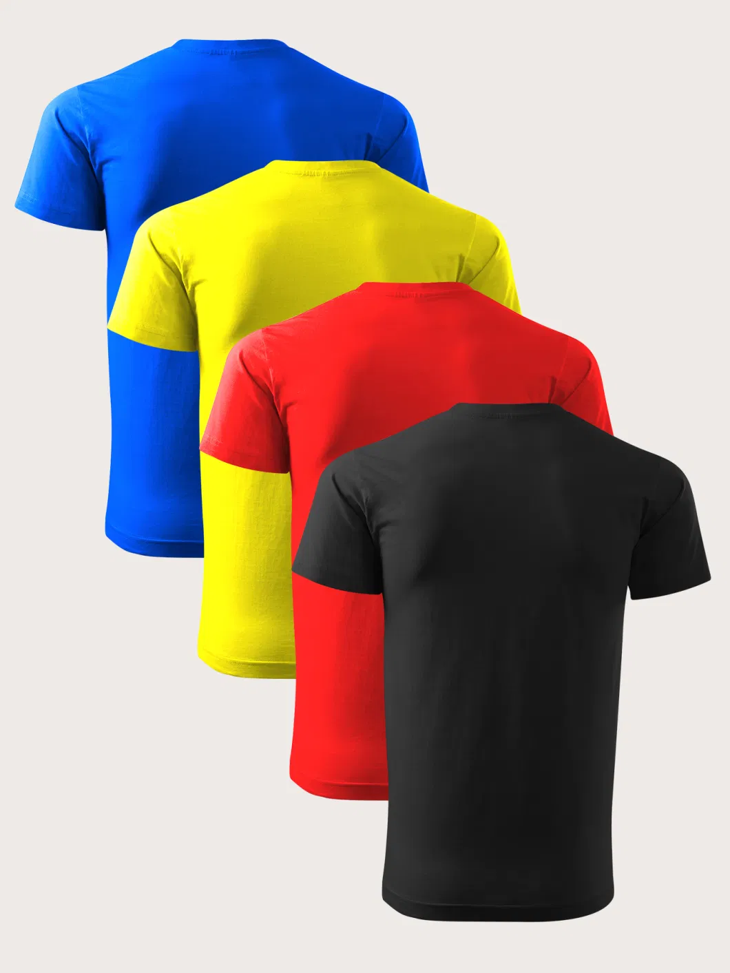 Factory Wholesale High Quality 100% Polyester Interlock Fabric Quick Dry Breathable Solid Color 4-Piece Round Neck Short Sleeved Custom Plus Size Men&prime;s T-Shirt