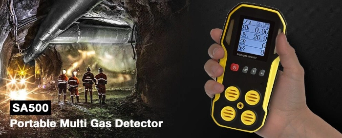 5 Gas Detector Lel, Co, O2, H2s, CO2 Portable Multi 5 Gas Monitor