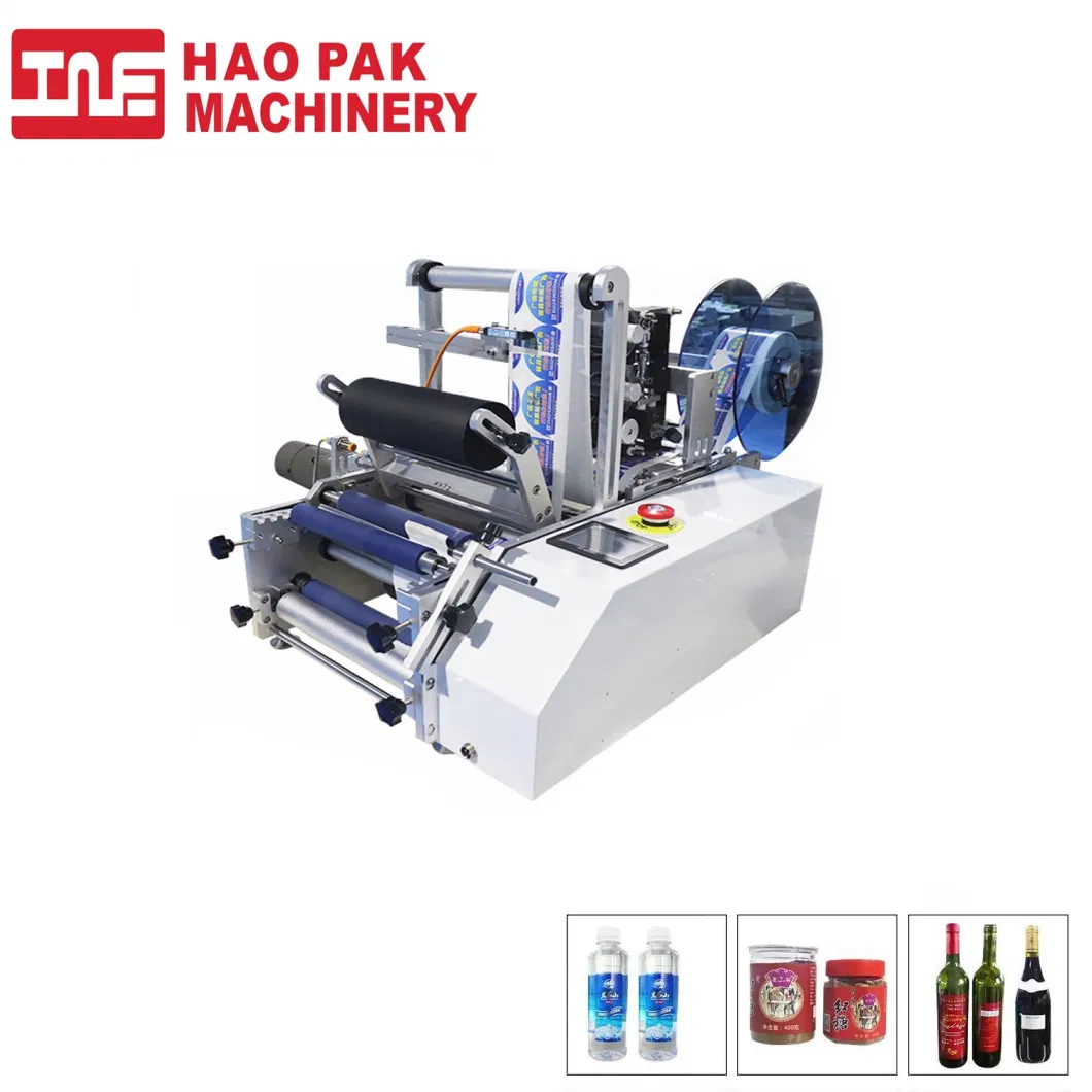 Semi Automatic Round Bottle Sticker Packing Labeling Machine/Manual Digital Label Printing Machine