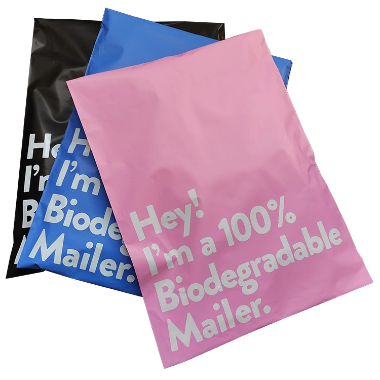 Custom Plant Based Compostable Courier Plastic Envelopes Tear Proof Poly Mailer Shipping Bags