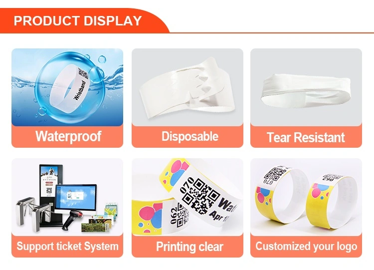 Disposable Medical RFID Paper Wristbands Patient File Management Printable NFC Electronic Label