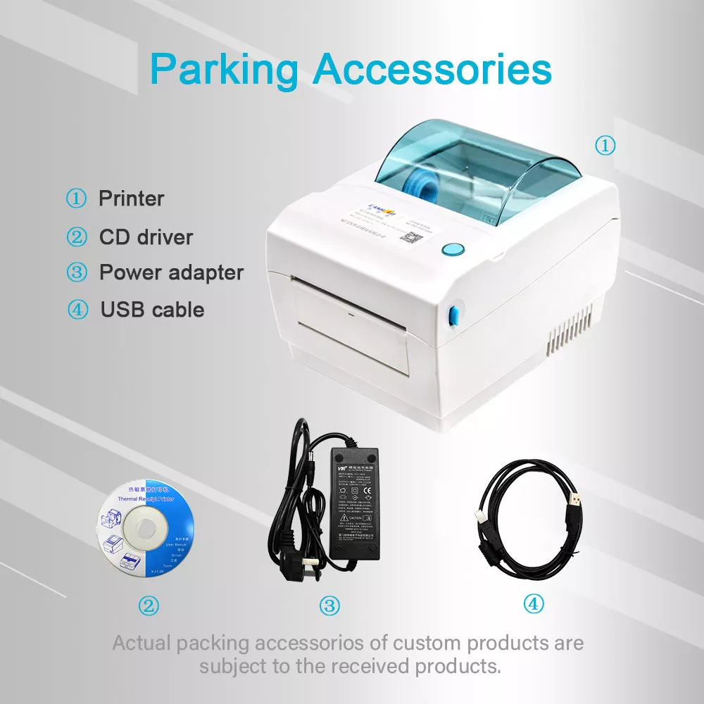 Cashino CSN-400 4 inch desktop high speed logistics barcode label thermal printer