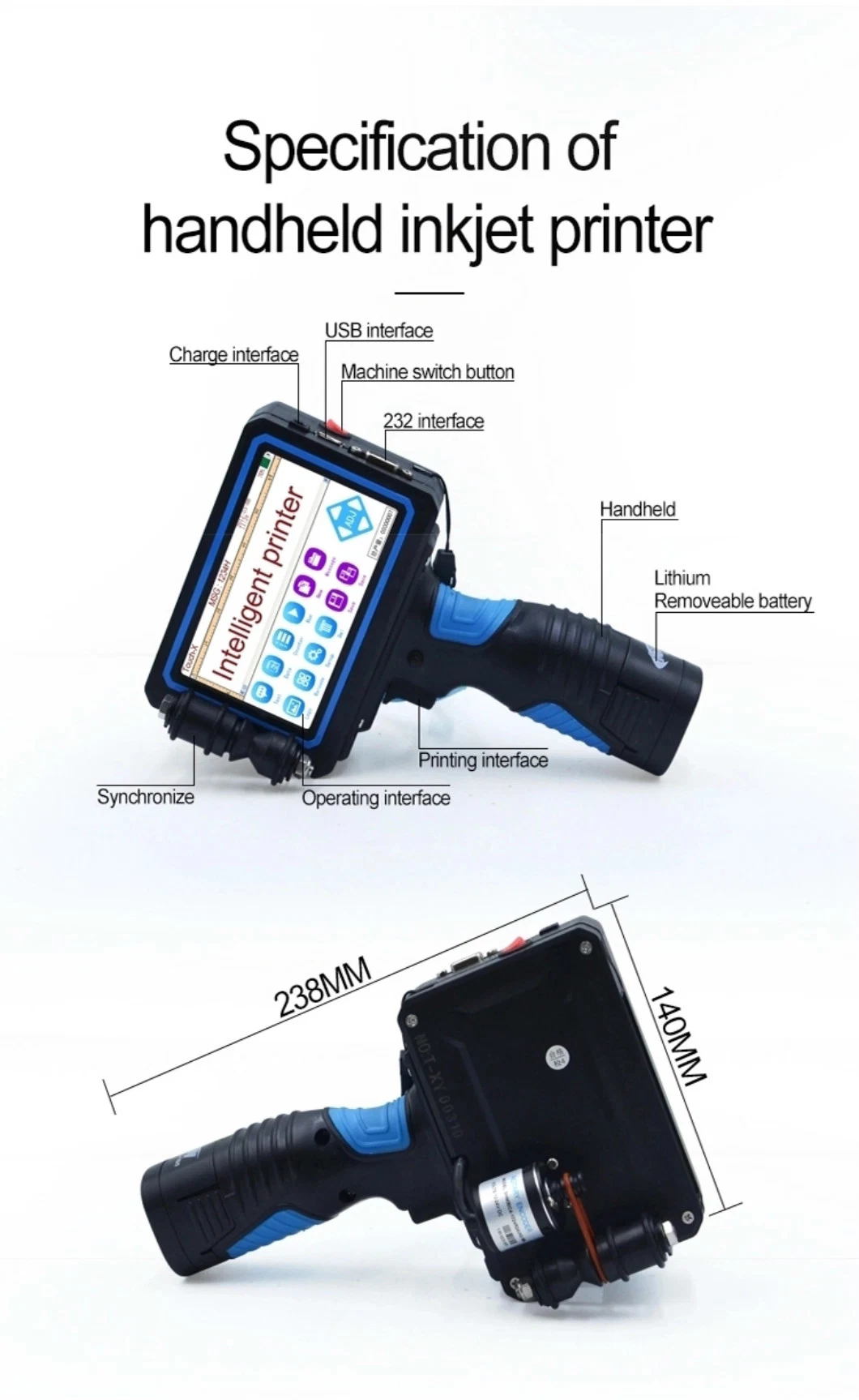 12.7mm Variable Qr Bar Batch Code Date Number Logo Label Printer