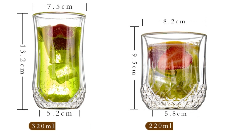 Handmade Heat Resistant Borosilicate Glass Double Wall Coffee Cups Clear Coffee Mug Wine Glasses Cups