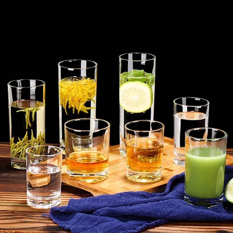 Free Sample Borosilicate Heat Resistant Glass Tea Wine Juice Mug Coffee Striaght Cylinderal Glass Wine Cup