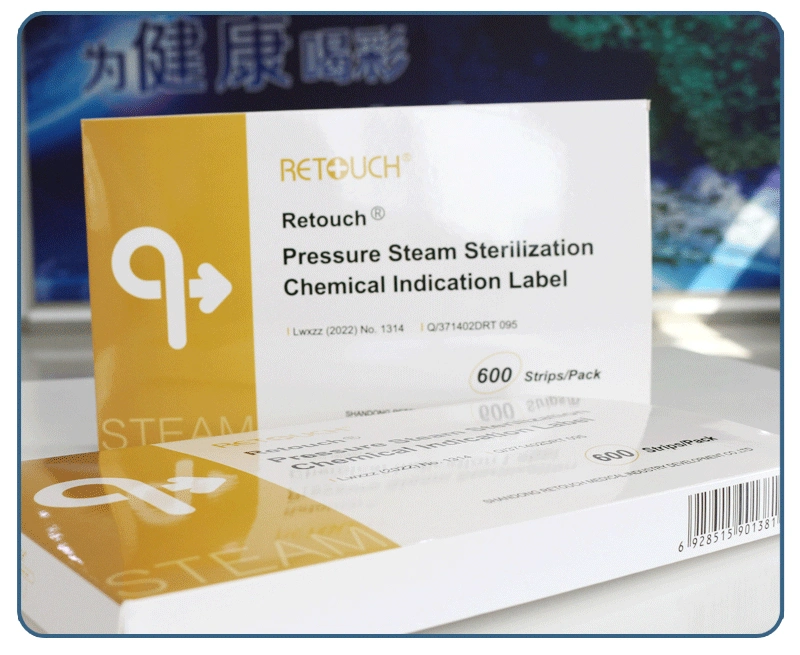 Retouch Brand Pressure Steam Sterilization Chemical Indication Label for Three Temperature