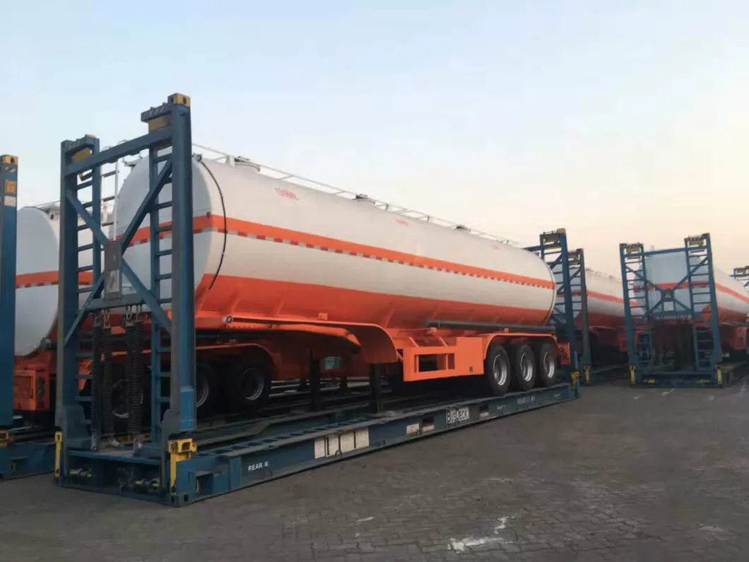 3 Axle 30000L/40000L/50000L Carbon Steel/Stainless Steel/Aluminum Alloy Tank/Tanker Truck Semi Trailer for Oil/Fuel/Diesel/Gasoline/Crude/Water/Milk Transport